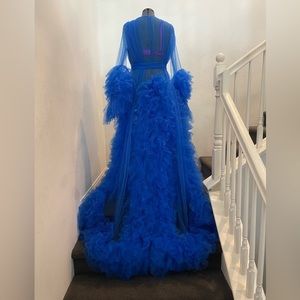 Sexy illusion Tulle Rob-Sexy Robe-Night Gown-maternity-Boudoir Photo shoot